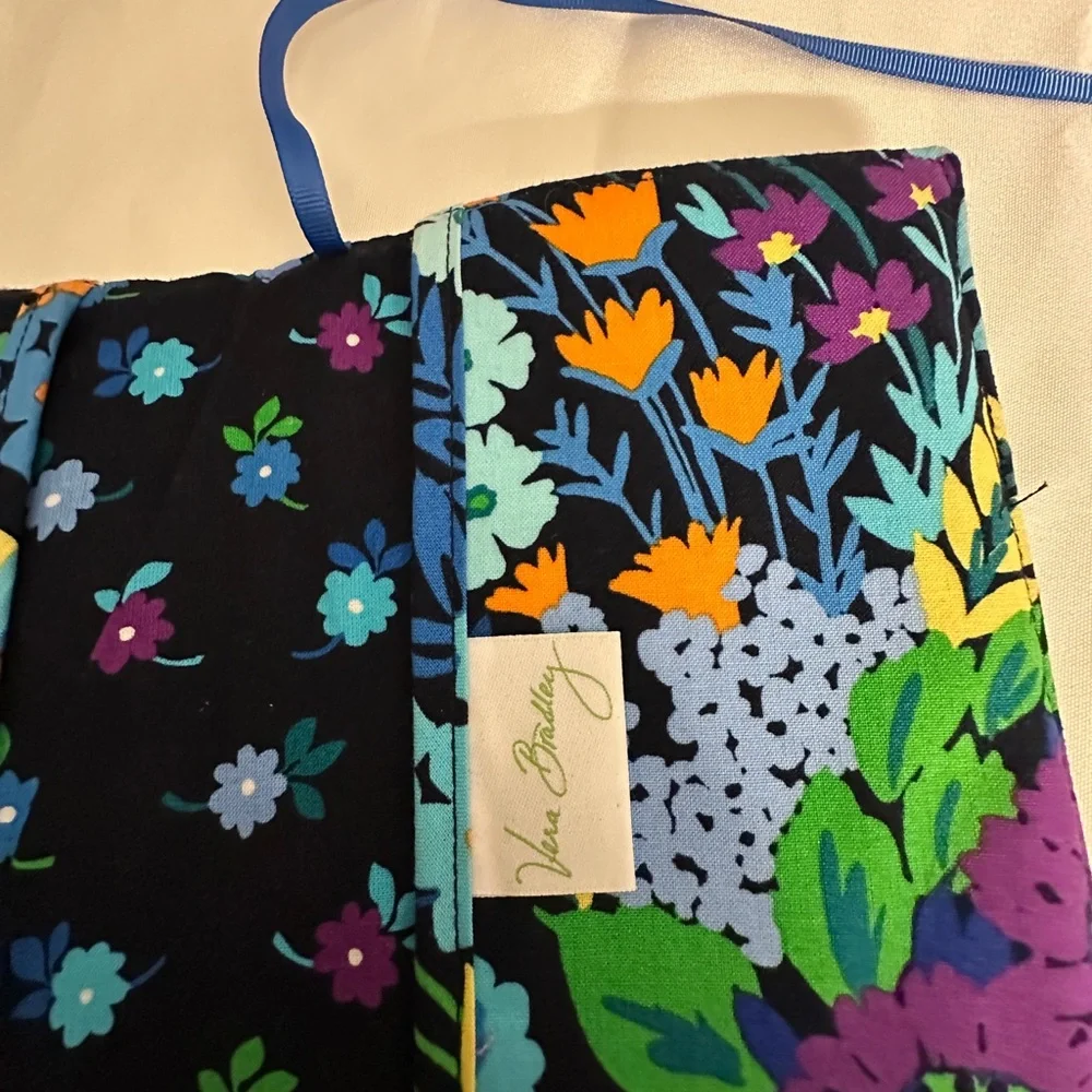 Vera Bradley Floral Quilted Notebook Cover in Navy, Blue, Yellow, Green, Purple